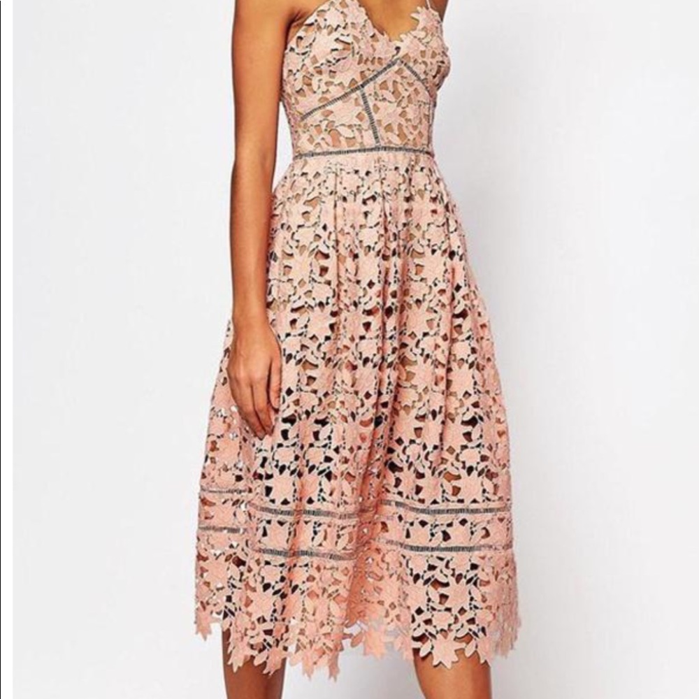 Self Portrait Azalea Dress SZ 6 Blush